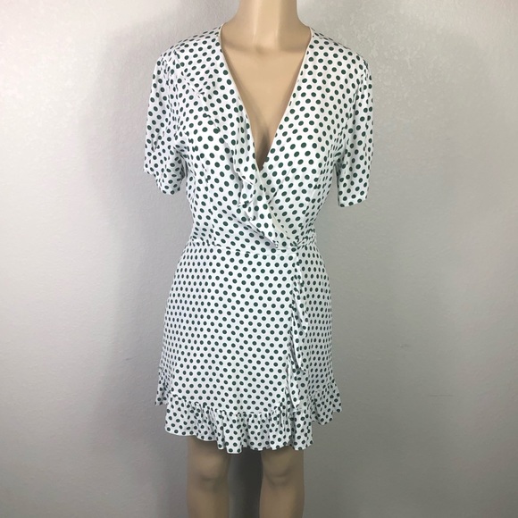 Privacy Please Polka Dot Wrap Dress - Picture 3 of 15